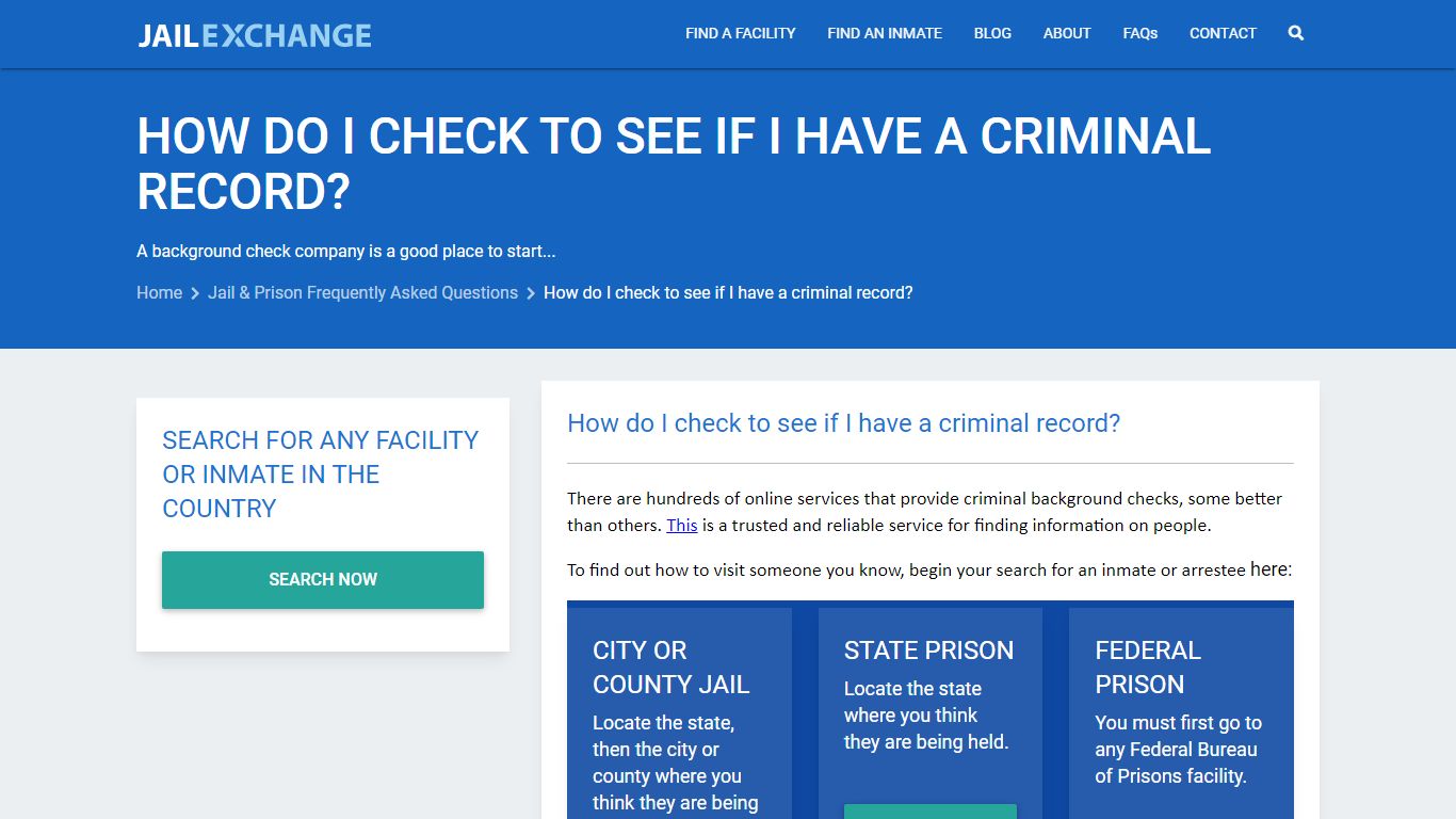How do I check to see if I have a criminal record? - Jail Exchange